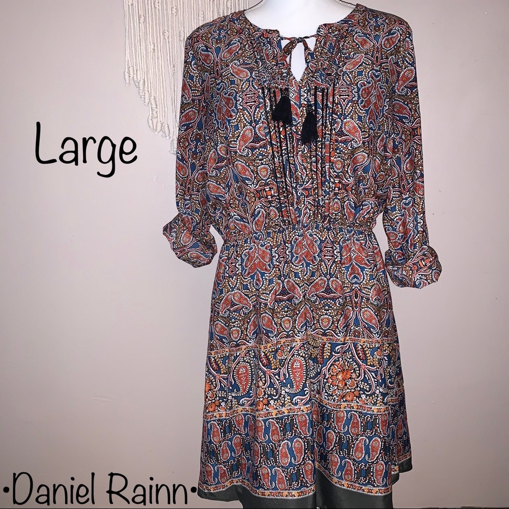 Daniel Rainn Patterned Dress, Size Large
